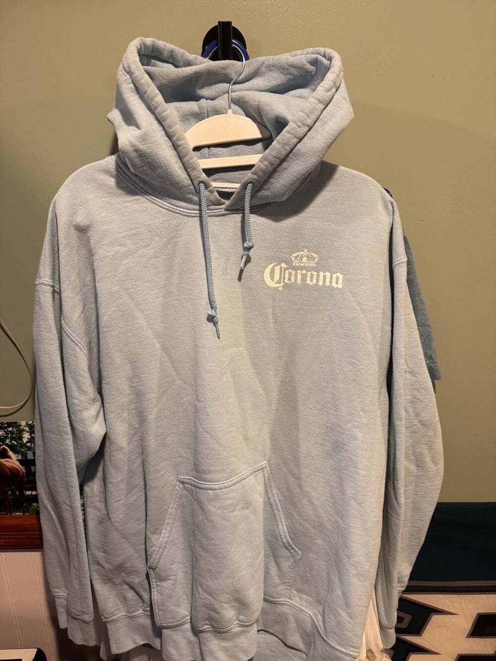 Corona Light Blue Pullover Hoodie Sweatshirt